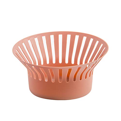 SUZONC Creativa Olla De Frutas Cesta De Frutas Sala De Estar Mesa De Café Hogar Estilo Nórdico Minimalista Drenaje Plato De Fruta Cocina Cesta De Lavado Rojo Óxido 27 * 14.5 * 8.5 Cm