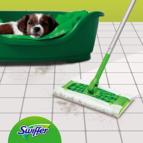 Swiffer - Paños de repuesto para escoba, para atrapar y capturar 3 veces más polvo, suciedad y pelos de una escoba tradicional 198 Unità Verde