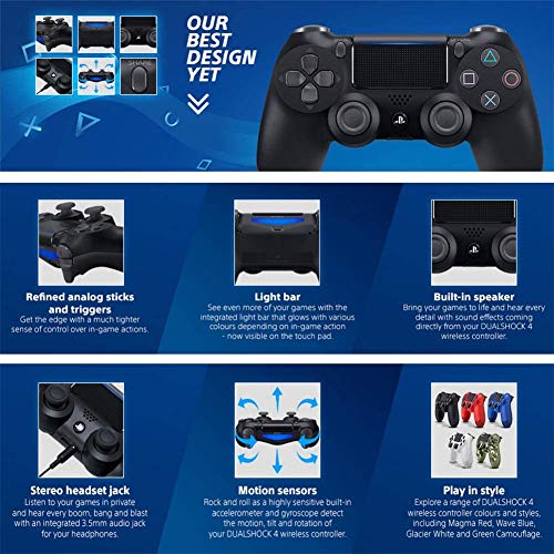 SXHX Controlador inalámbrico DualShock 4 para Playstation 4-Titaniumblue