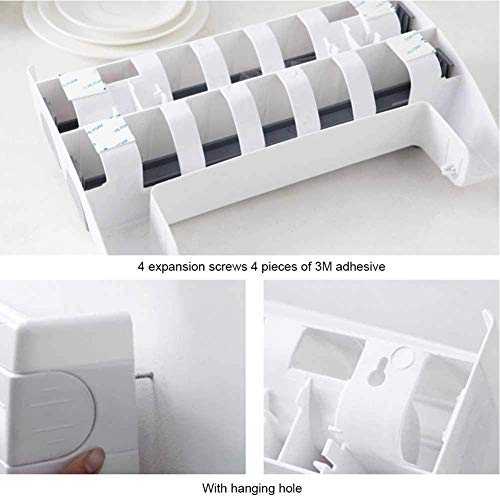 Syfinee Plastic Refrigerator Cling Film Storage Rack Wrap Cutter Wall Hanging Towel Tool Home Kitchen