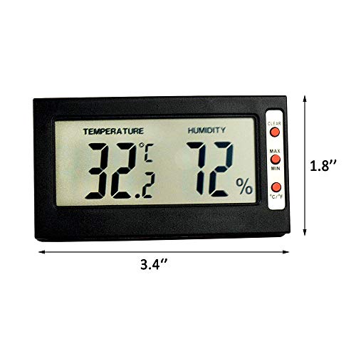 Szaerfa termómetro Digital higrómetro Interior Pantalla LCD Sala de termómetro higrómetro Humedad para el Dormitorio de la Cocina Cuarto del bebé Celsius o Fahrenheit