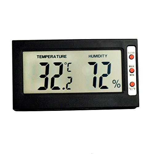 Szaerfa termómetro Digital higrómetro Interior Pantalla LCD Sala de termómetro higrómetro Humedad para el Dormitorio de la Cocina Cuarto del bebé Celsius o Fahrenheit