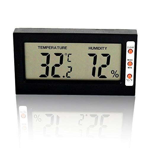 Szaerfa termómetro Digital higrómetro Interior Pantalla LCD Sala de termómetro higrómetro Humedad para el Dormitorio de la Cocina Cuarto del bebé Celsius o Fahrenheit