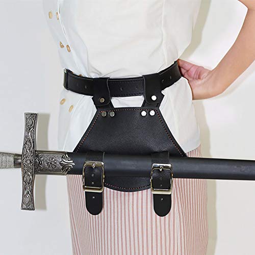 SZQL del cinturón de Hombro para Medieval/Samurai Espada del cinturón de Hombro Rana Funda con cinturón Medieval,Negro