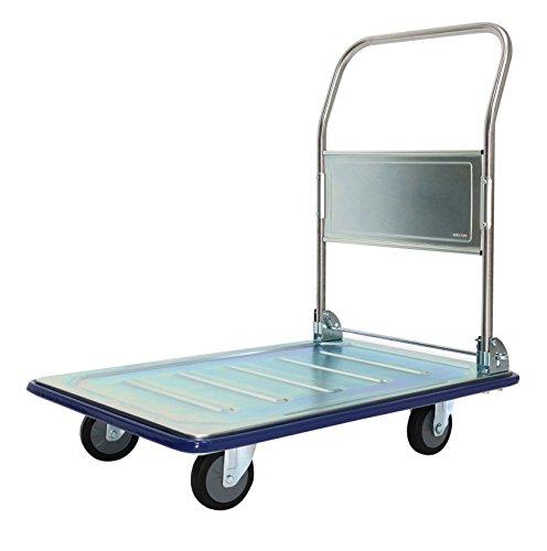 T-EQUIP ZT-210 - Carro con plataforma galvanizada por inmersión en caliente con capacidad de carga de 300 kg. AnxPxAl: 92.5 x 62.5 x 95 cm (acero cromado)