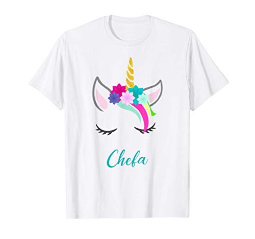 T-Shirt Personalizada Nombre Chefa Unicornio Camiseta