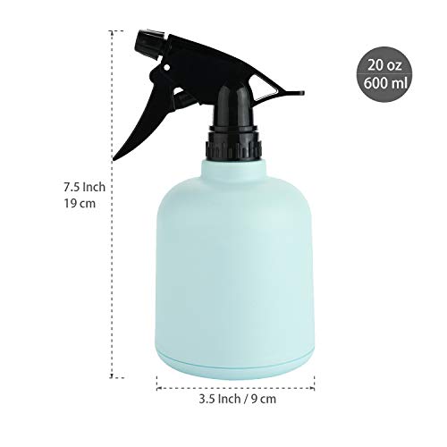 T4U Planta de Plástico Mister, Botella de Spray de Niebla Fina con Gatillo de Bomba Superior, Regadera de Planta de Interior Rociador de Agua para Flores Plantas Jardín de Casa, Azúl (600ML)