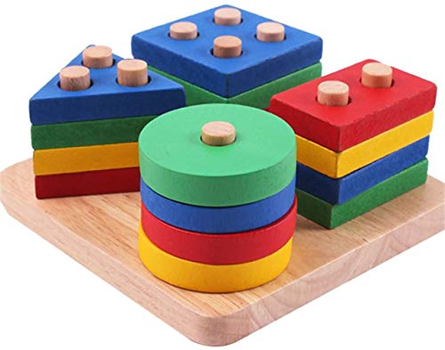 Tabla de Madera de Forma clasificación, Bloques de construcción de clasificación geométricas, Juguetes educativos, la educación reconocimiento de Colores para los niños en Edad Preescolar,a