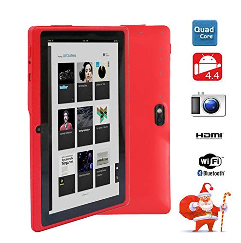 Tablet PC Pantalla táctil de 7 Pulgadas, Qrdenador Tablet Quad-Core con Funda para Teclado,Doble Cámara, Bluetooth,Wi-Fi, 8GB Nand Flash, Juegos 3D compatibles,con Lápiz Stylus