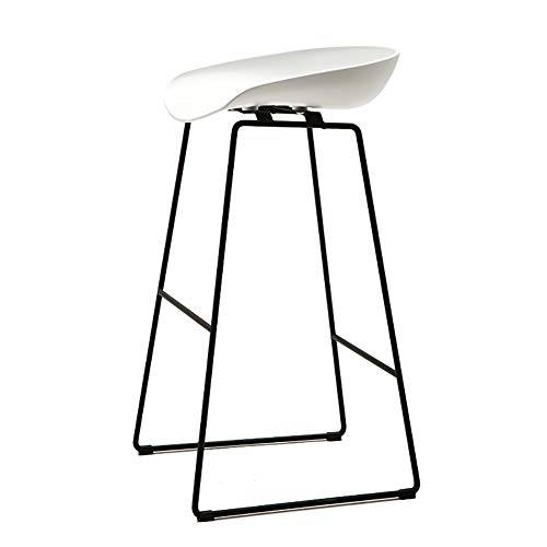 Taburete De Bar De Hierro Forjado NóRdico, Taburete Alto, Moderno Y Minimalista, Asiento CóModo De DiseñO ErgonóMico, Asiento Resistente Y FáCil De Limpiar para La Oficina/CafeteríA/Familia/Rest