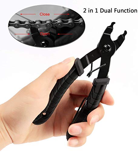 TAGVO Alicate de Cadena, Bike Chain Tool Cadena de Bicicleta Quick Link Open Close Tool 2 en 1 Alicates Abiertos y Cerrados, fácil de Usar Chain Remover Plier Portable para Road Mountain Bike