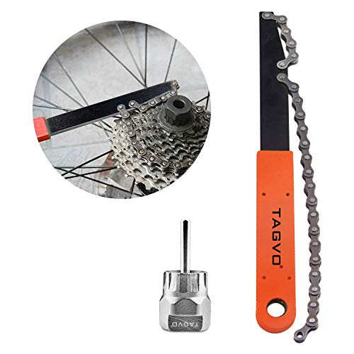 TAGVO Juego de Herramientas de Cadena de Bicicleta, látigo de Cadena con Cassette/Cassette para Bicicletas