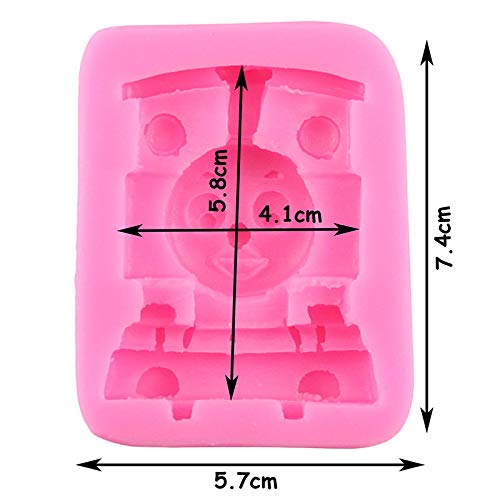 TAOYUE Molde De Pastel De Silicona con Forma De Tren Molde De Hornear para Dulces De Gelatina De Chocolate Herramientas De Decoración De Pasteles De Fondant De Chocolate