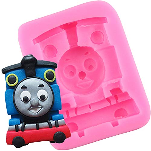 TAOYUE Molde De Pastel De Silicona con Forma De Tren Molde De Hornear para Dulces De Gelatina De Chocolate Herramientas De Decoración De Pasteles De Fondant De Chocolate