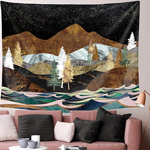 Tapiz de montaña para colgar en la pared dormitorio puesta de sol tapiz de puesta de sol niña dormitorio habitación paisaje natural decoración de la pared tapiz de mujer tela de fondo A2 150x150cm