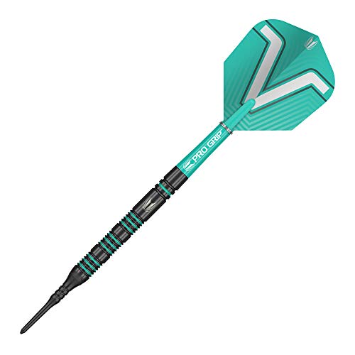 Target Darts Rob Cross 80% Tungsten Black Soft Tip Darts Set Dardos de Punta Blanda, 18 g