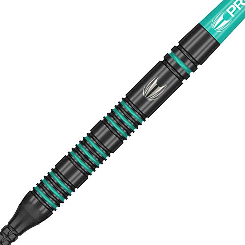 Target Darts Rob Cross 80% Tungsten Black Soft Tip Darts Set Dardos de Punta Blanda, 18 g