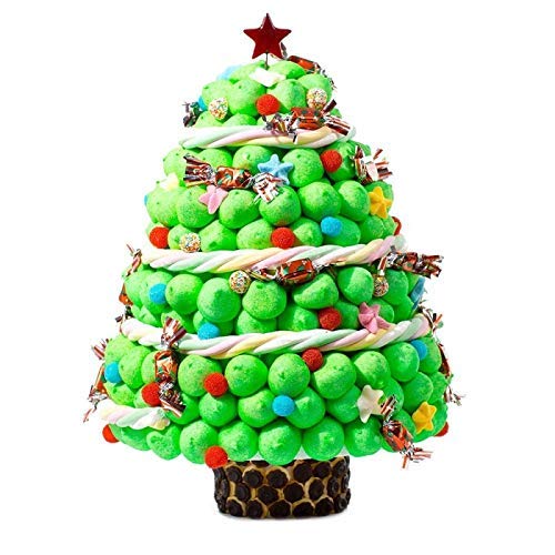 Tarta arbol de Navidad de chuches dulces