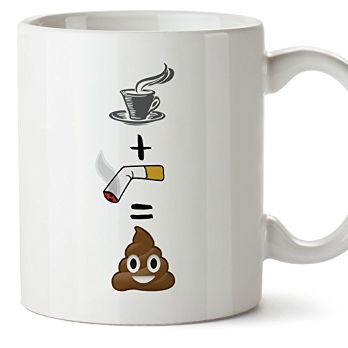 Tasse pour le petit-déjeuner originale et amusante. Café/clope/toilette Tasses avec un message rigolo. Cadeau pour amies ou à offrir a la famille.