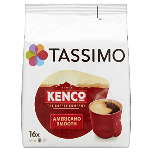 Tassimo Kenco - Capsulas de Cafe Americano Smooth - (Caja de 5, Total de 80 Recipientes, 80 porciones)