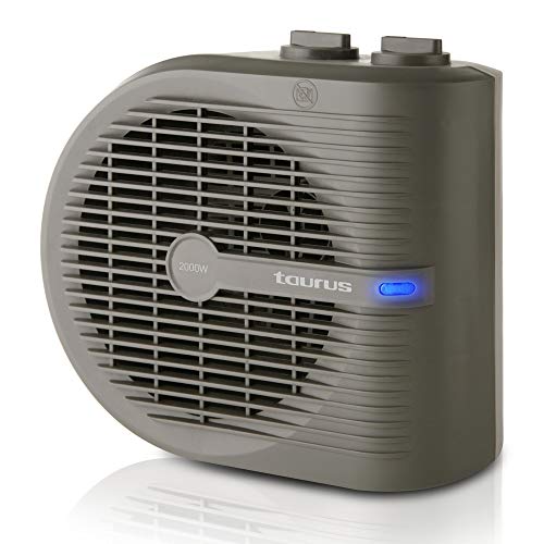 Taurus Tropicano 2.5 - Calefactor, termoventilador,  2 posiciones de calor + función ventilador, 2000 W, termostato regulable, asa de transporte, compacto, silencioso