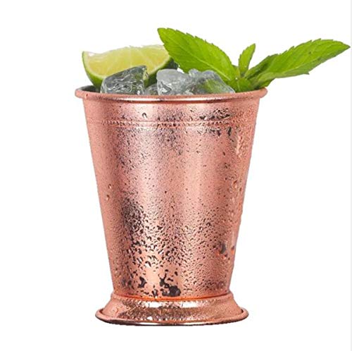 Taza de acero inoxidable con diseño de moscú de Mint Julep, 400 ml con pajita para beber oro rosa