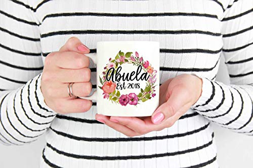 Taza de café Abuela Est, regalo para Nueva Abuela Embarazo Reveal a Abuela Español Anuncio de Embarazo Nueva Abuela Taza de café Abuela Idea regalo – 11 oz