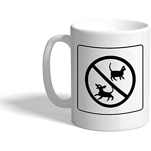 Taza de café personalizada 330 ml Sin mascotas Animal Image Perros Diseño de taza de té de cerámica