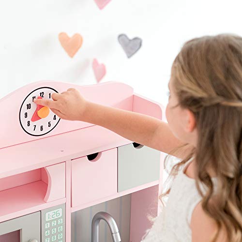 Teamson Kids- Florence Kitchen Jugar cocina, Color rosa (TD-11708P)