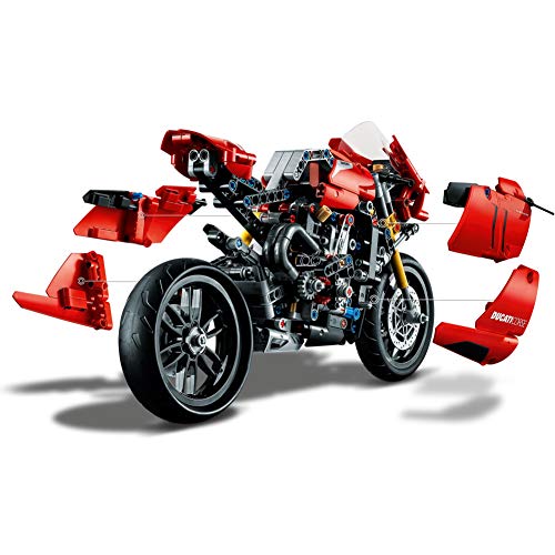 Technic Ducati Panigale V4 R Motocicleta, Modelo de Exhibición Superbike coleccionable, multicolor (Lego ES 42107)