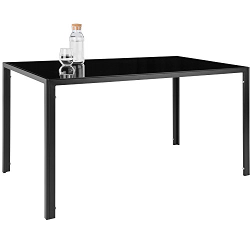 TecTake Conjunto de Mesa y 6 sillas de Comedor (Negro | No. 402839)