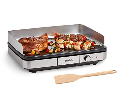 Tefal CB690D12 - Plancha eléctrica Maxi XXL 10/12 personas, plancha de interior y exterior, acero inoxidable