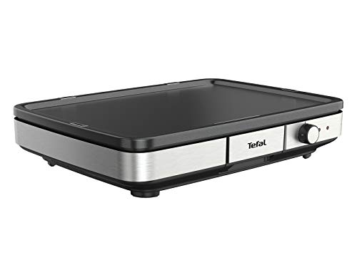 Tefal CB690D12 - Plancha eléctrica Maxi XXL 10/12 personas, plancha de interior y exterior, acero inoxidable