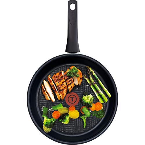 Tefal Elegance C36704 Sartén Multiuso Alrededor - Cacerola (Alrededor, Sartén Multiuso, Negro, Fuerza de Titanio, 175 °C, Aluminio)