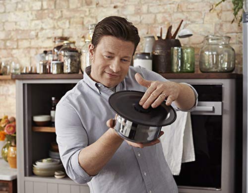 Tefal Ingenio Jamie Oliver L95691 Juego de ollas y sartenes, Acero Inoxidable