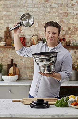 Tefal Ingenio Jamie Oliver L95691 Juego de ollas y sartenes, Acero Inoxidable