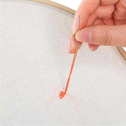 Tela de costura 4 pcs de tela de lino natural de 4 colores,tela de bordado de color sólido,tela de punto de cruz,tela Aida para hacer prendas de vestir,bordados de aguja, 20 pulgadas tela de lino DIY