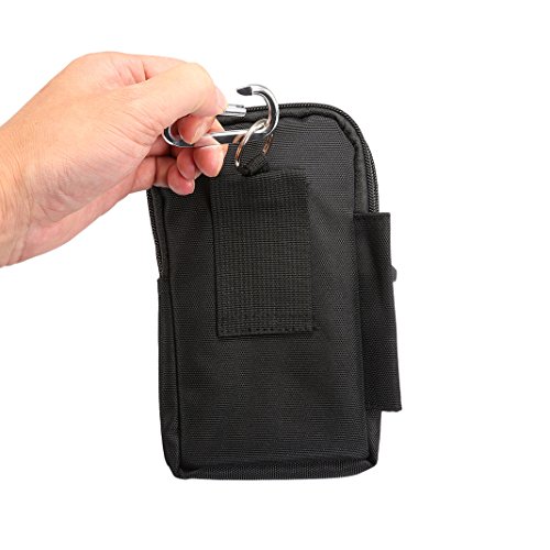 Teléfono celular bolsa hombres 7.0 - Grande Cuadrada Poliéster Cremallera Tarjeta Efectivo Cartera al Aire Libre Viaje Senderismo Camping Escalada Multifunción Teléfono Cartera