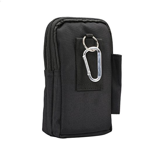 Teléfono celular bolsa hombres 7.0 - Grande Cuadrada Poliéster Cremallera Tarjeta Efectivo Cartera al Aire Libre Viaje Senderismo Camping Escalada Multifunción Teléfono Cartera