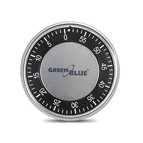 Temporizador minutero timer de cocina mecánico con imán magnético cronómetro Green Blue 60 minutos imagen cerradura caja fuerte