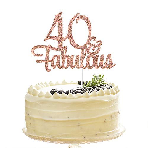 Tenhaisi - Decoración para tarta de 40 cumpleaños, diseño de 40 cumpleaños