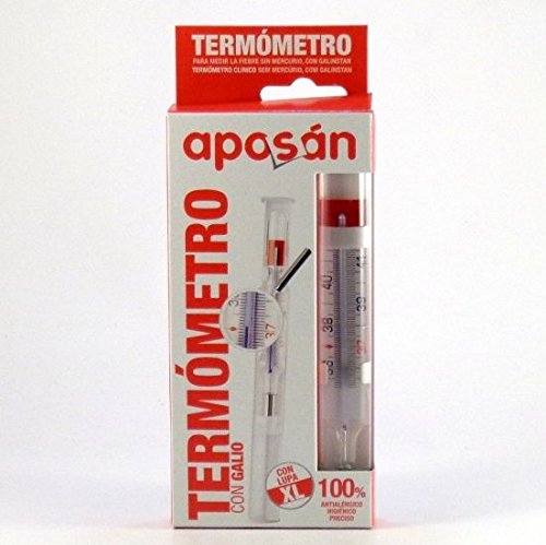 TERMOMETRO APOSAN CON GALIO Y LUPA XL 100% ANTIALERGICO, HIGIENICO, PRECISO C.N.151785