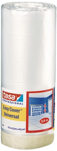 TESA 04368-00007-03 04368-00007-03-Cinta para Pintar en Interior en Grandes Areas Easy Cover Universal Serie 4368-17m x 2600mm