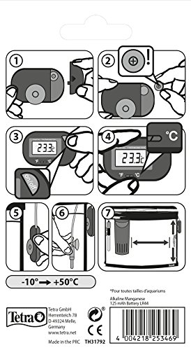 Tetra TH Digital Termómetro (para todos los tamaños Acuarios, para la sencilla y segura de medición de la temperatura del agua en acuario)