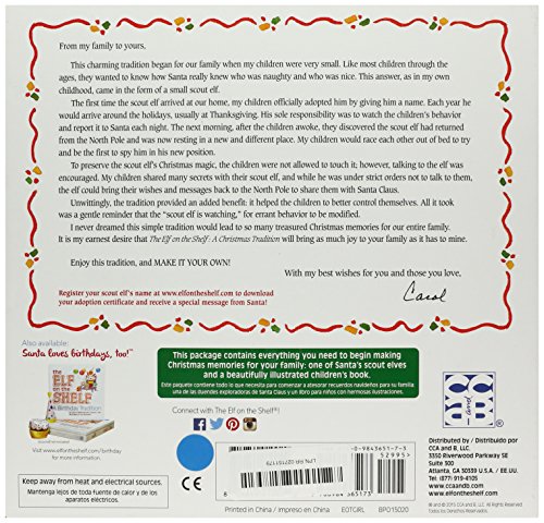 The Elf on the Shelf: Una tradición navideña (Incluye tono de piel claro niña Elf y un libro especial en Inglés)