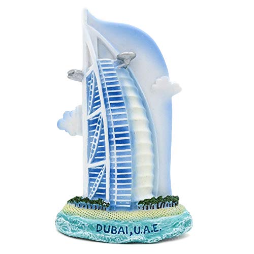 The Smuggled Goods Burj Al Arab Jumeirah; Dubai, Países Bajos 3D Imán de Resina Pintado a Mano Burj Khalifa El Centro Comercial de Dubai Gran Mezquita Sheikh Zayed La Fuente de Dubai Abu Dhabi