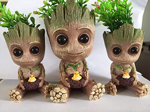 thematys® Baby Groot Maceta - Figura de acción para Plantas y bolígrafos de la película clásica - Perfecto como Regalo - Soy Groot (F (Grande))