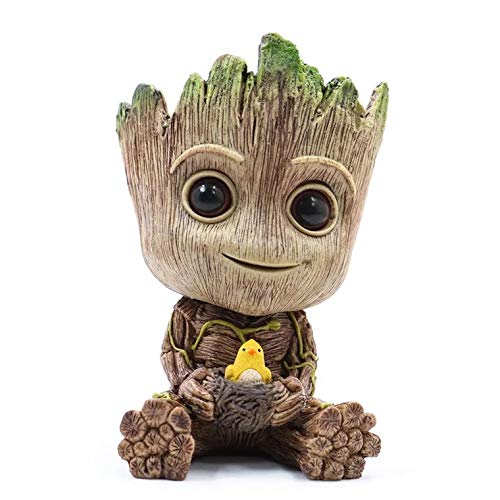 thematys® Baby Groot Maceta - Figura de acción para Plantas y bolígrafos de la película clásica - Perfecto como Regalo - Soy Groot (F (Grande))