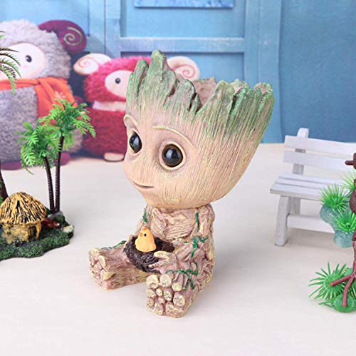 thematys® Baby Groot Maceta - Figura de acción para Plantas y bolígrafos de la película clásica - Perfecto como Regalo - Soy Groot (F (Grande))