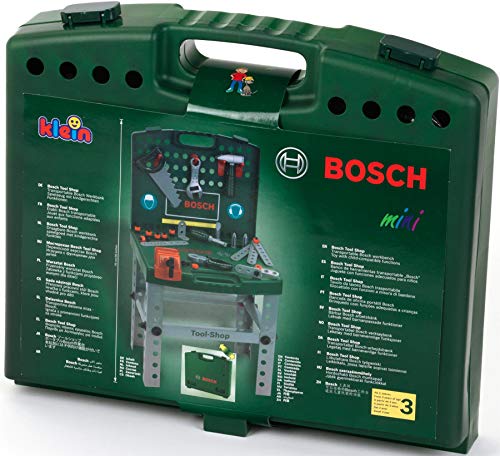 Theo Klein-8681 Bosch Banco De Trabajo En Maletin con Banderola, Juguete, Multicolor (Klein 8681)